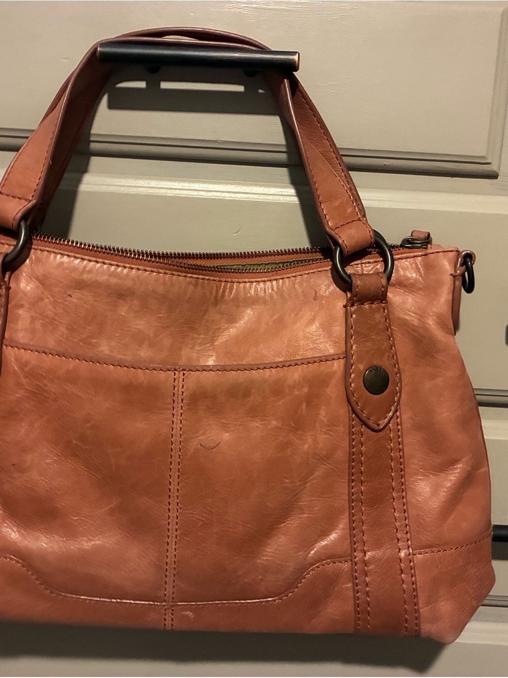 Frye Women's Leather Shoulder Bag - Rose/brown